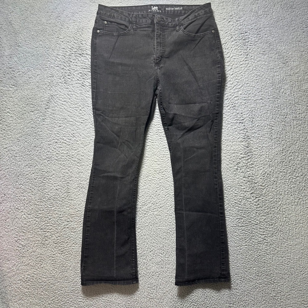 Lee Riders Midrise Bootcut Jeans Dark Wash Womens Size 16M Everyday Denim jeans
